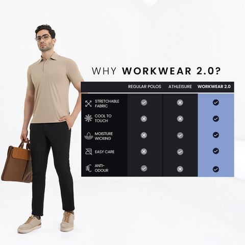 Beige Smart Stretch Polo