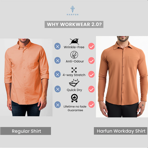 Solid Rust Workday Shirt with Raglan Sleeves