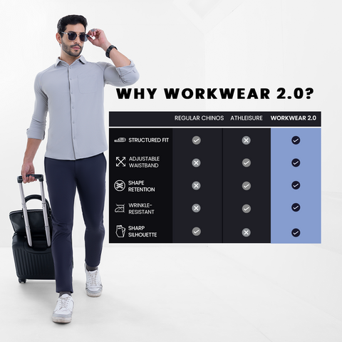 Charcoal Grey Tech Chinos