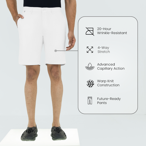 White 2035 Work Shorts