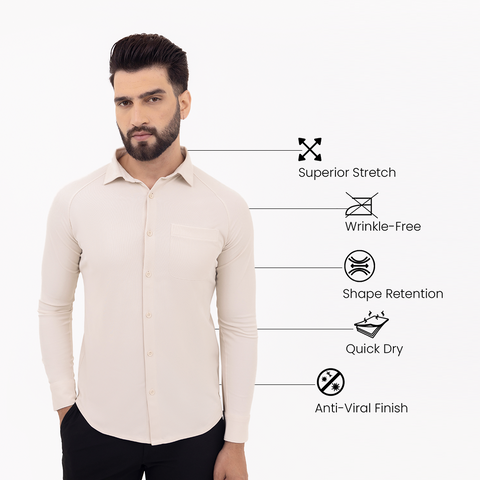 Desk White Workday Shirt with Raglan Sleeves