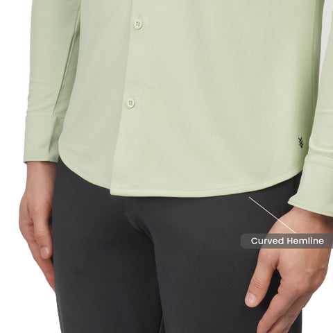 Smoke Green Workday Shirt with Raglan Sleeves