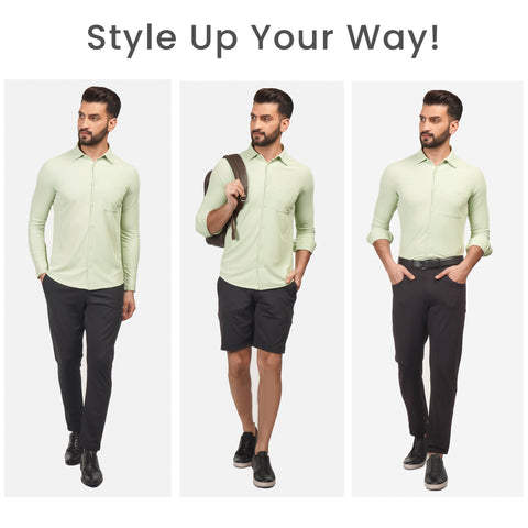 Smoke Green Workday Shirt with Raglan Sleeves