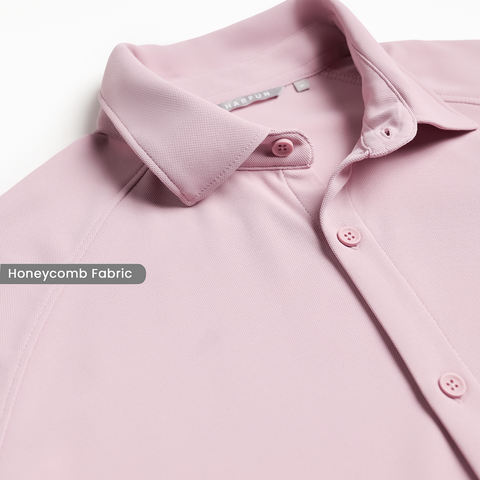 Solid Mauve Workday Shirt with Raglan Sleeves