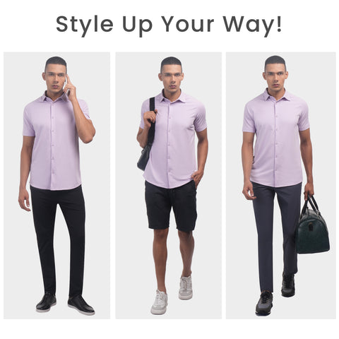 Pastel Lilac Raglan-Short Sleeves CoolPro Shirt